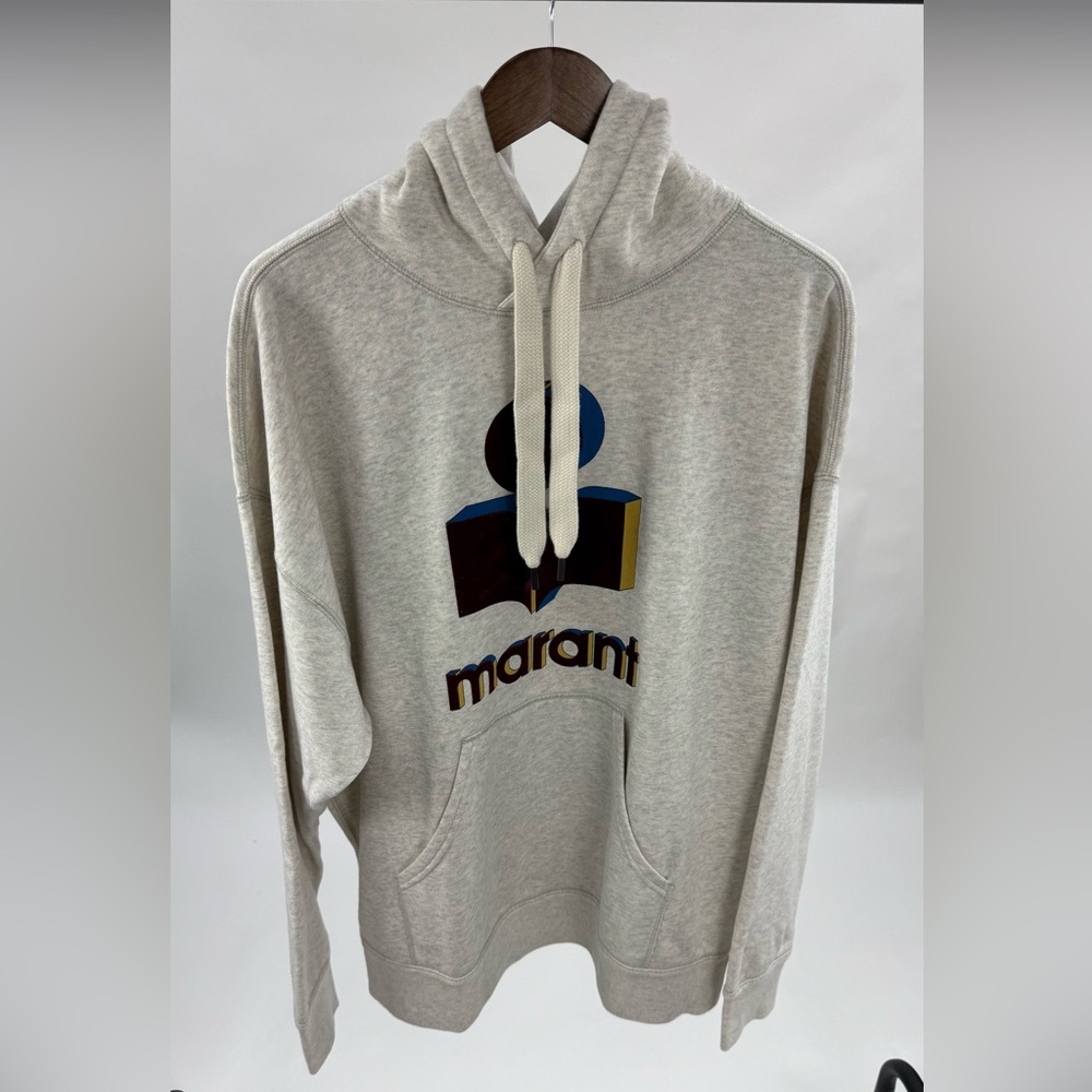Isabel Marant Gray Sweater with Bold Logo Design